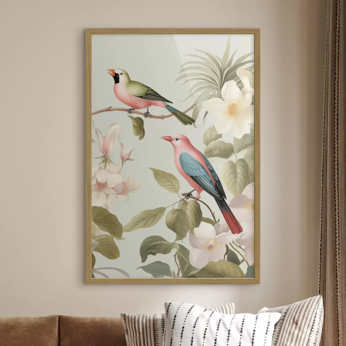 Poster Kolibri in einem blühenden Garten f49733
