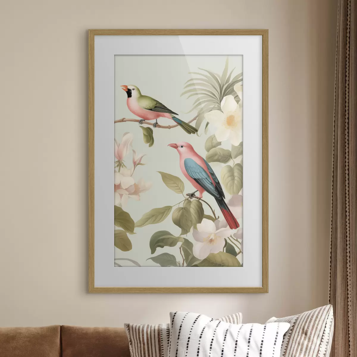 Poster Kolibri in einem blühenden Garten f49733