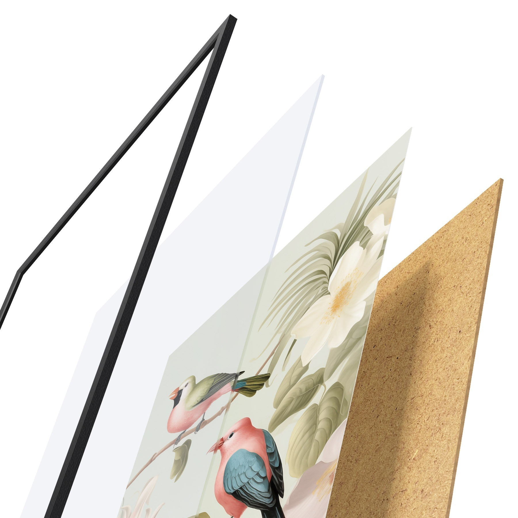 Poster Kolibri in einem blühenden Garten f49733
