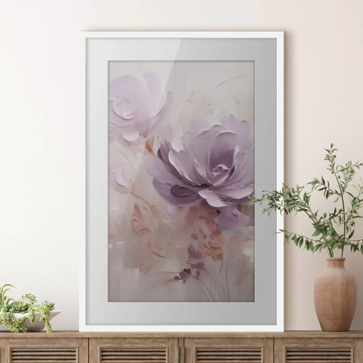 Poster Aquarell einer lila Pfingstrose f49734