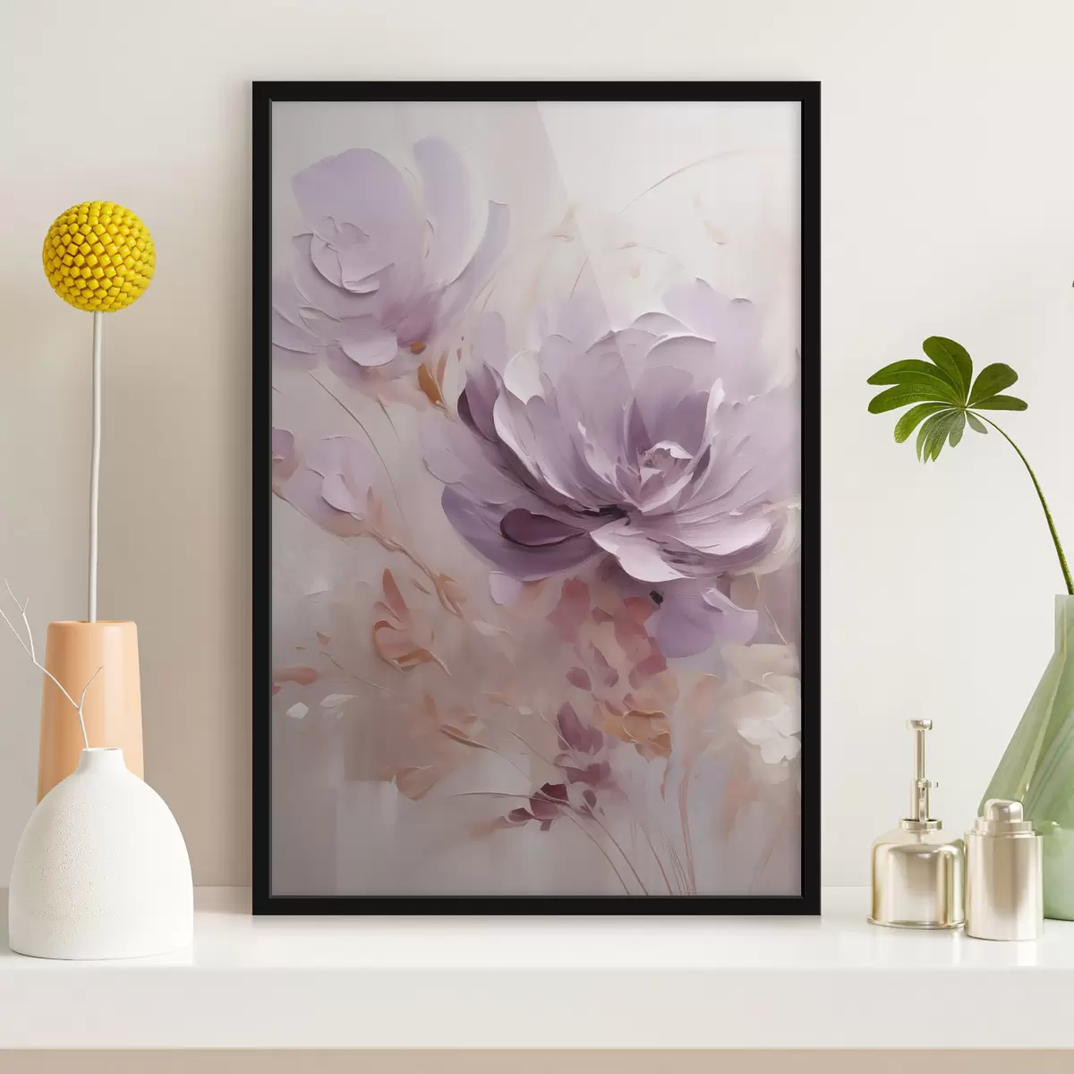 Poster Aquarell einer lila Pfingstrose f49734