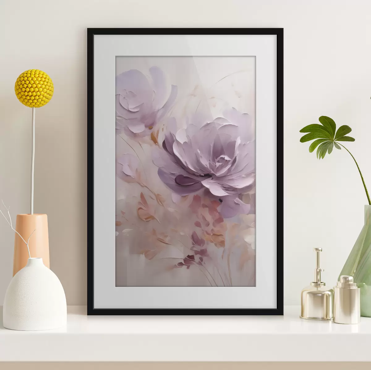 Poster Aquarell einer lila Pfingstrose f49734