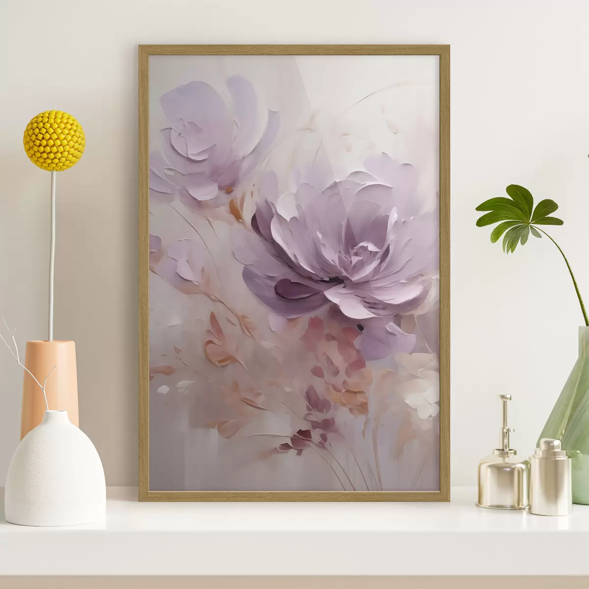 Poster Aquarell einer lila Pfingstrose f49734