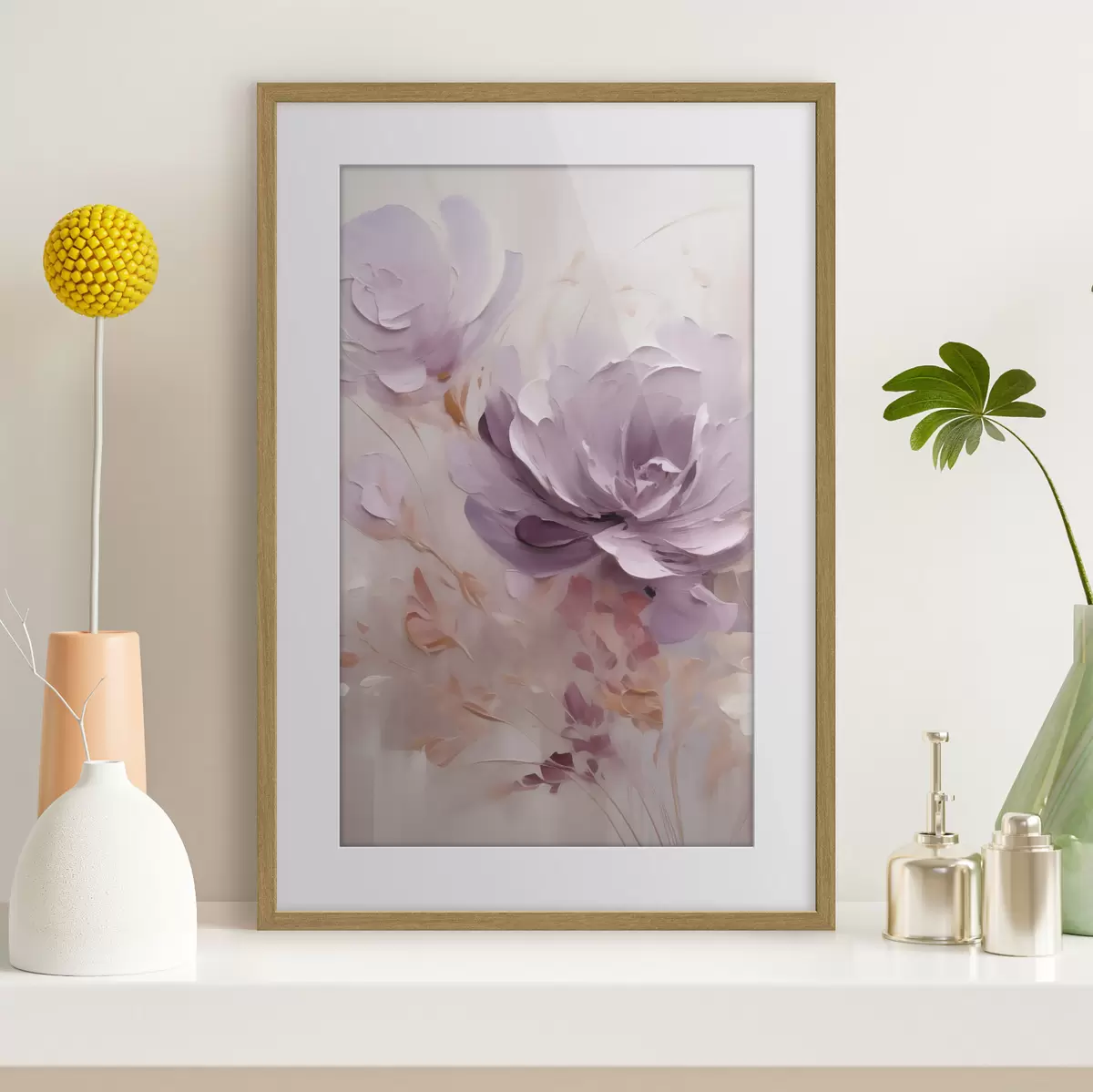 Poster Aquarell einer lila Pfingstrose f49734