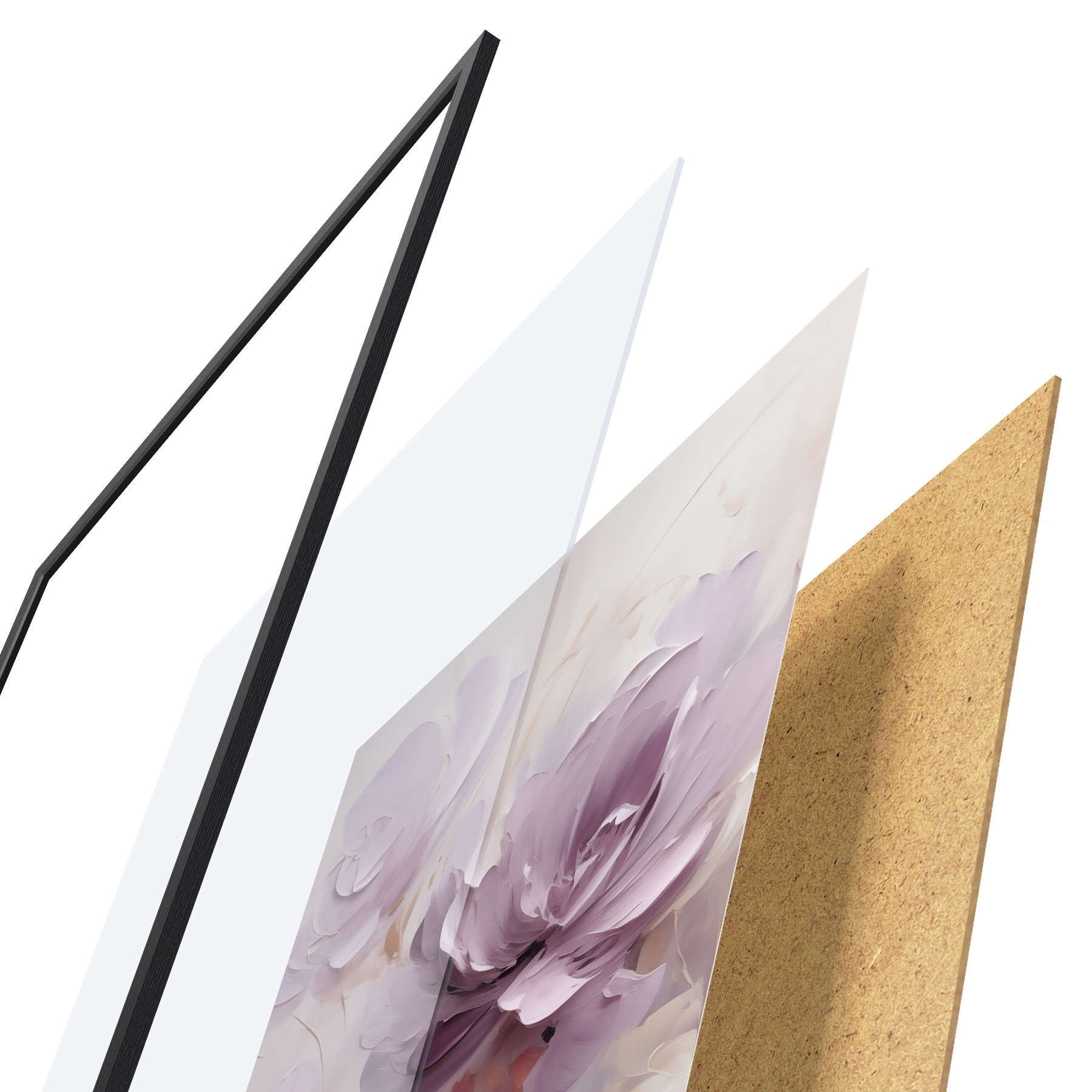 Poster Aquarell einer lila Pfingstrose f49734