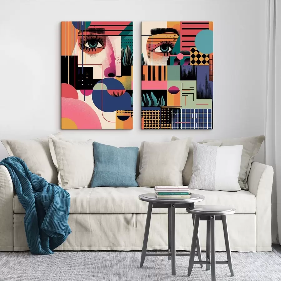 Wandbilder Geometrische Pop-Art-Abstraktion m30663