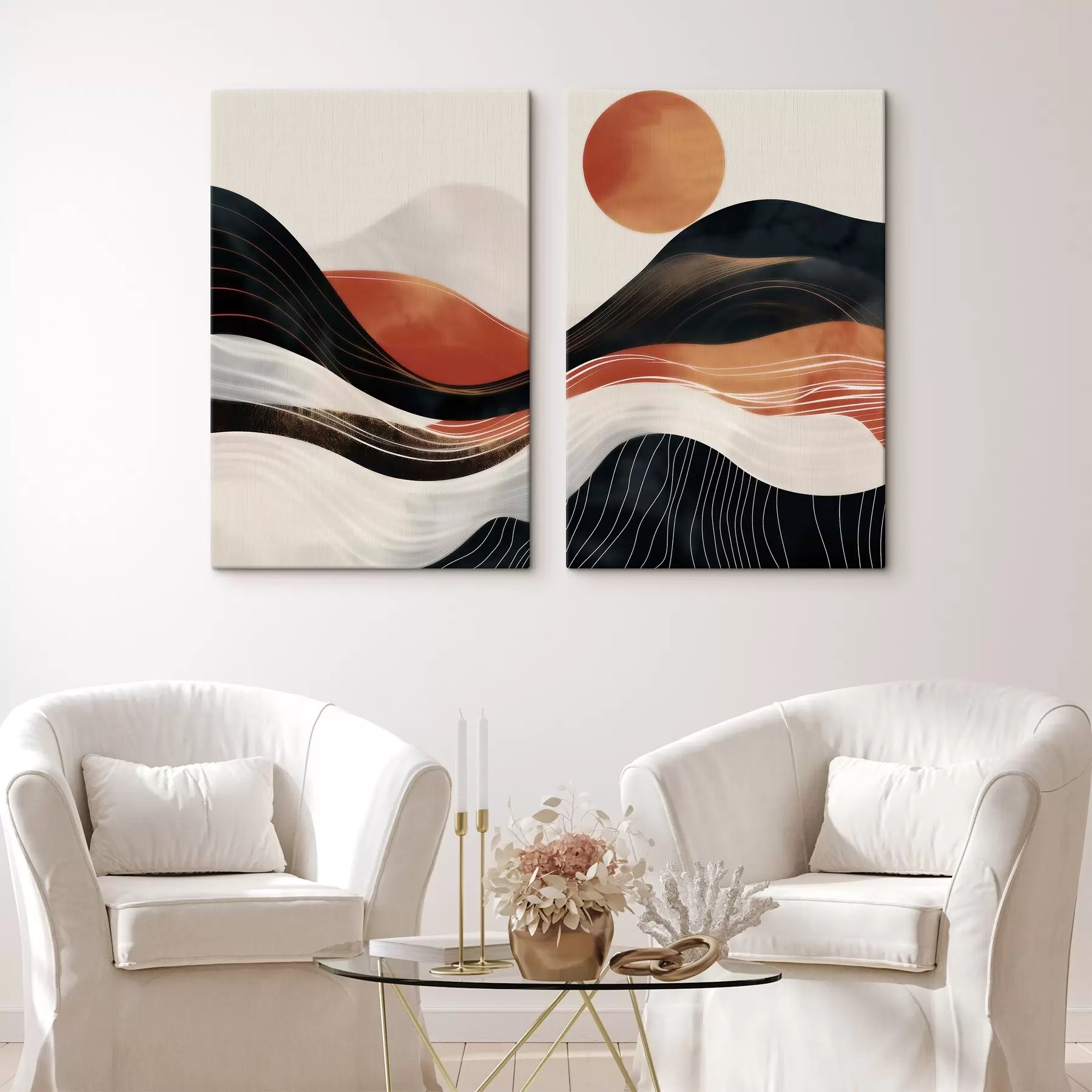 Wandbilder Abstrakte Terrakotta-Landschaft m30664