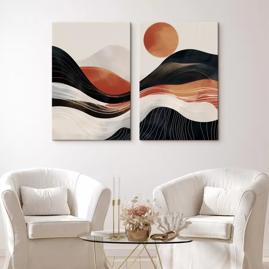 Wandbilder Abstrakte Terrakotta-Landschaft m30664