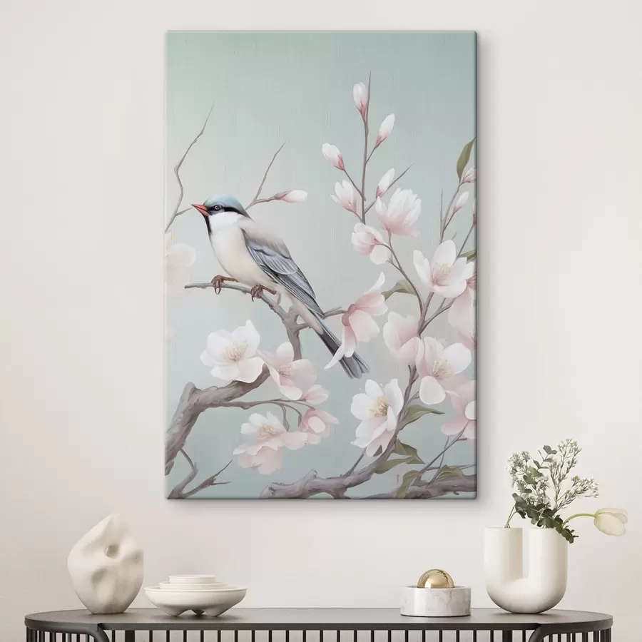 Wandbilder Blühende Kirschblüten, Aquarell s49551