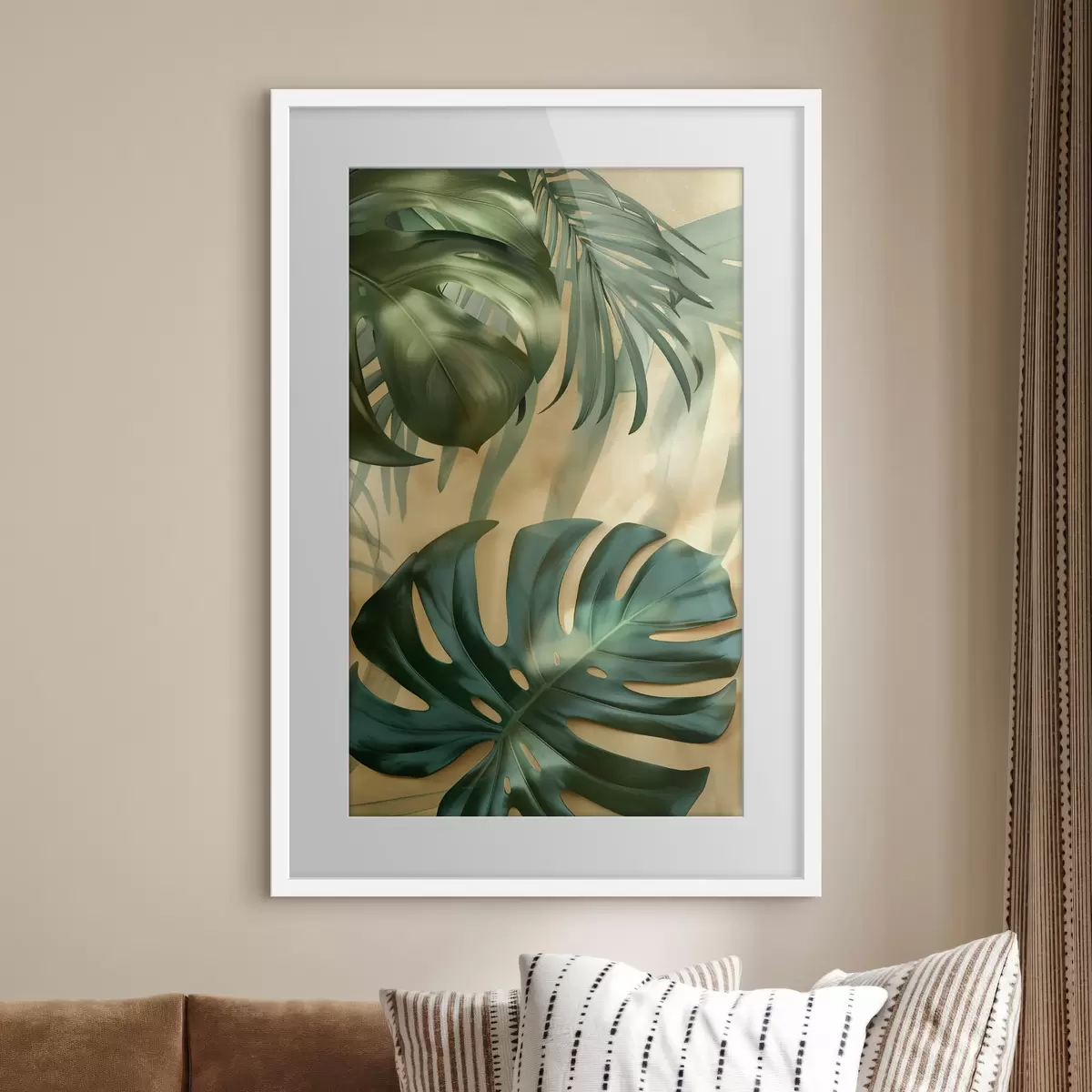 Poster Monstera und tropische Blätter f49552