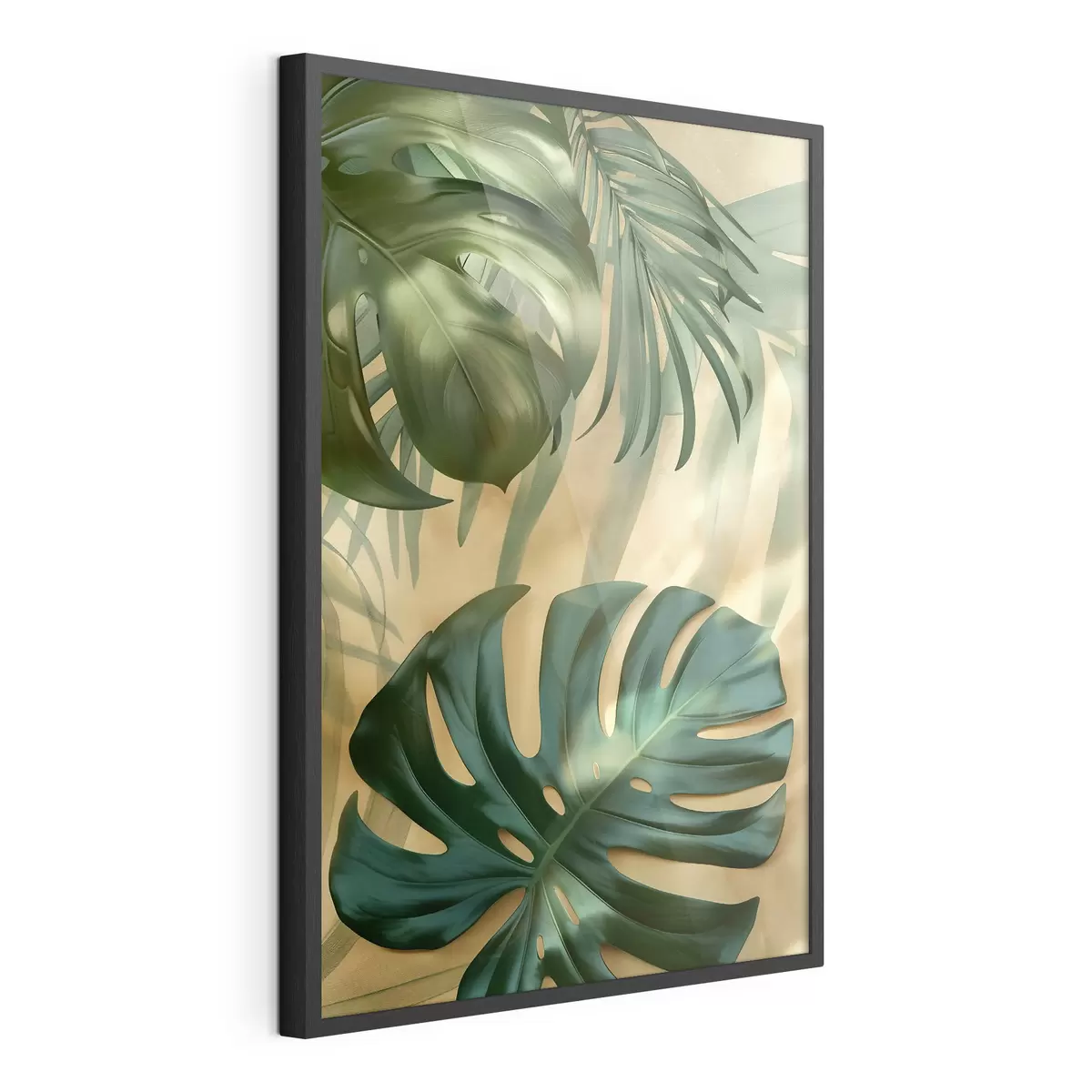 Poster Monstera und tropische Blätter f49552