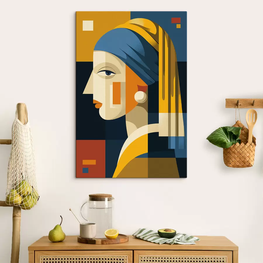 Wandbilder Geometrisches Frauenporträt s49825