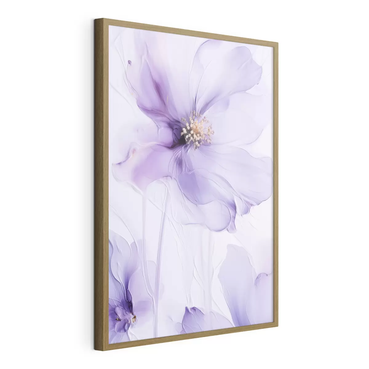 Poster Zarte Blumen mit filigranen Details und einem strukturierten weißen Hintergrund f49761