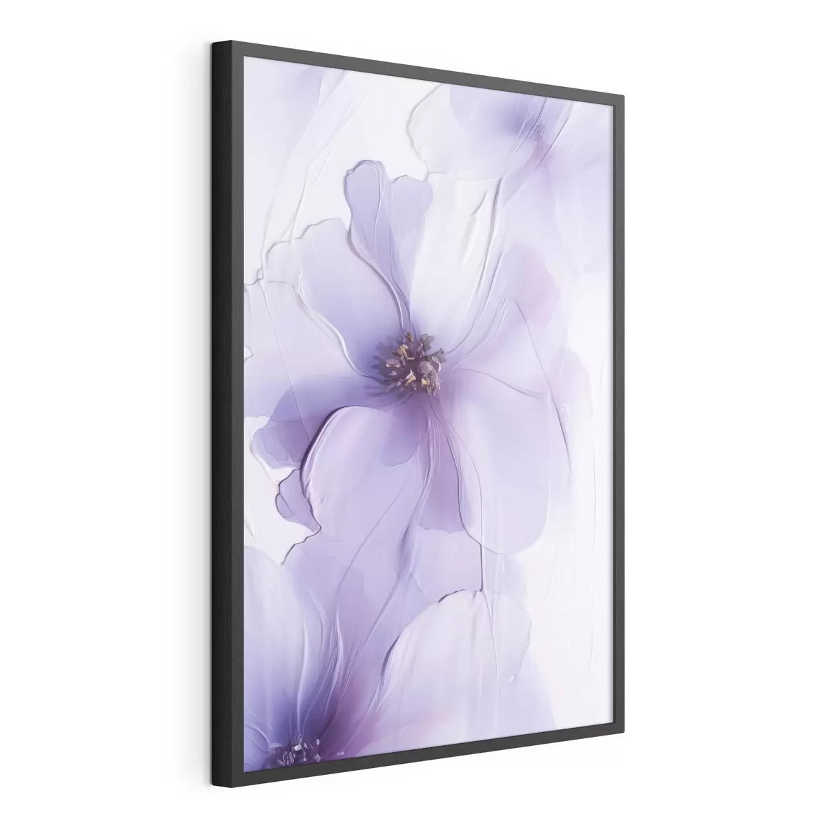 Poster Zarte Blumen mit filigranen Details und einem strukturierten weißen Hintergrund f49762