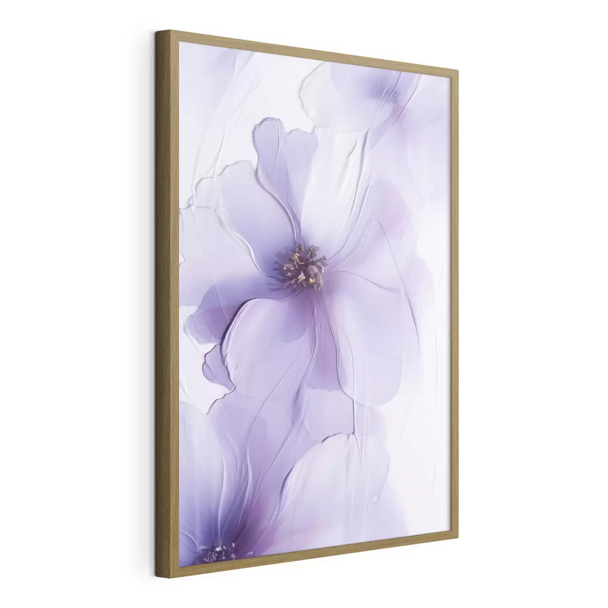 Poster Zarte Blumen mit filigranen Details und einem strukturierten weißen Hintergrund f49762