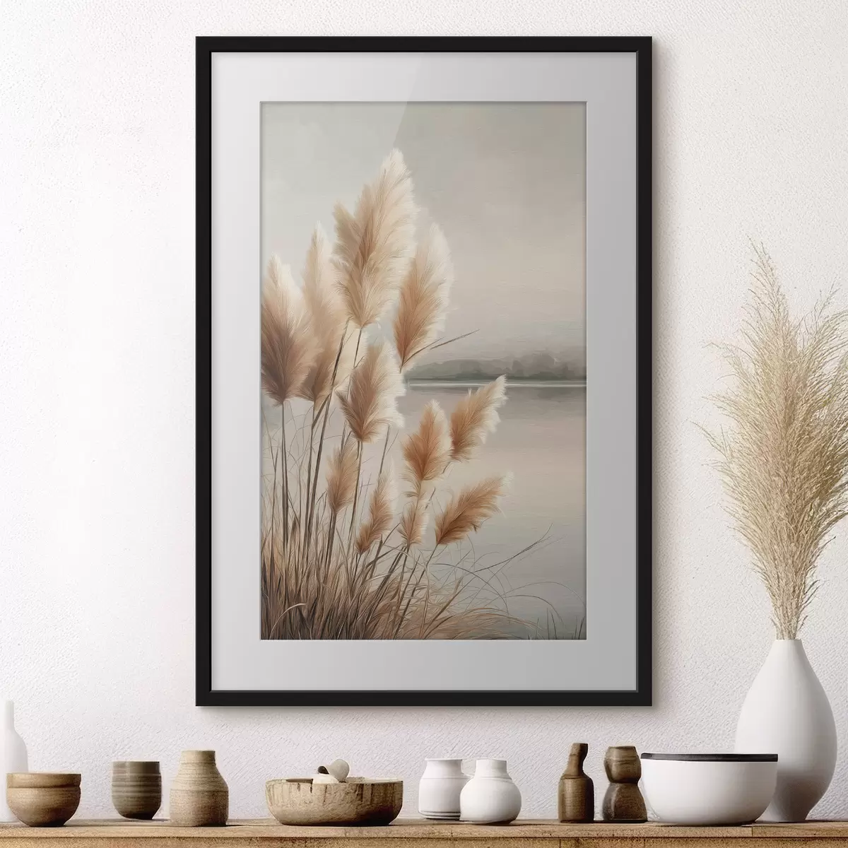 Poster Pampasgras am Fluss f49925