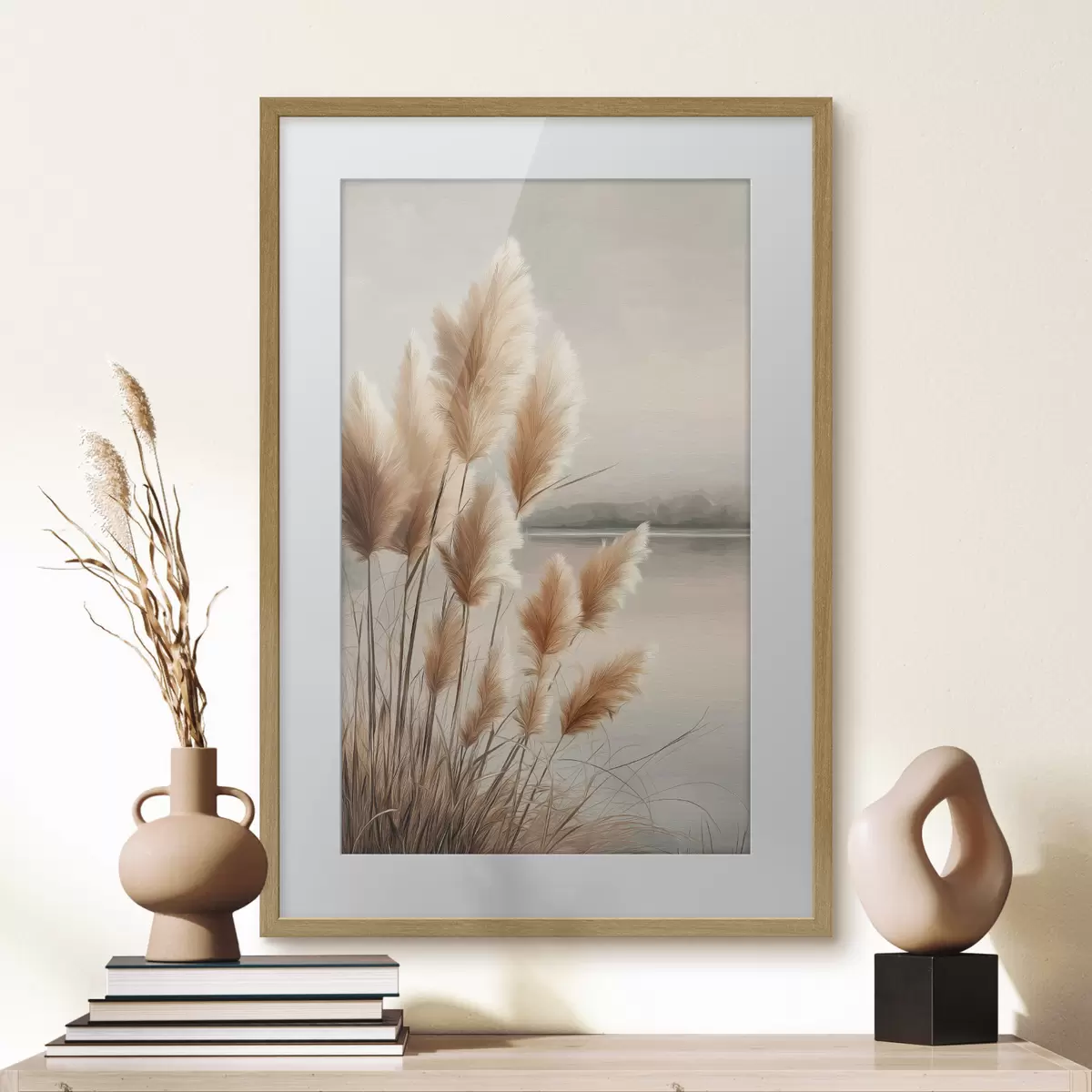 Poster Pampasgras am Fluss f49925