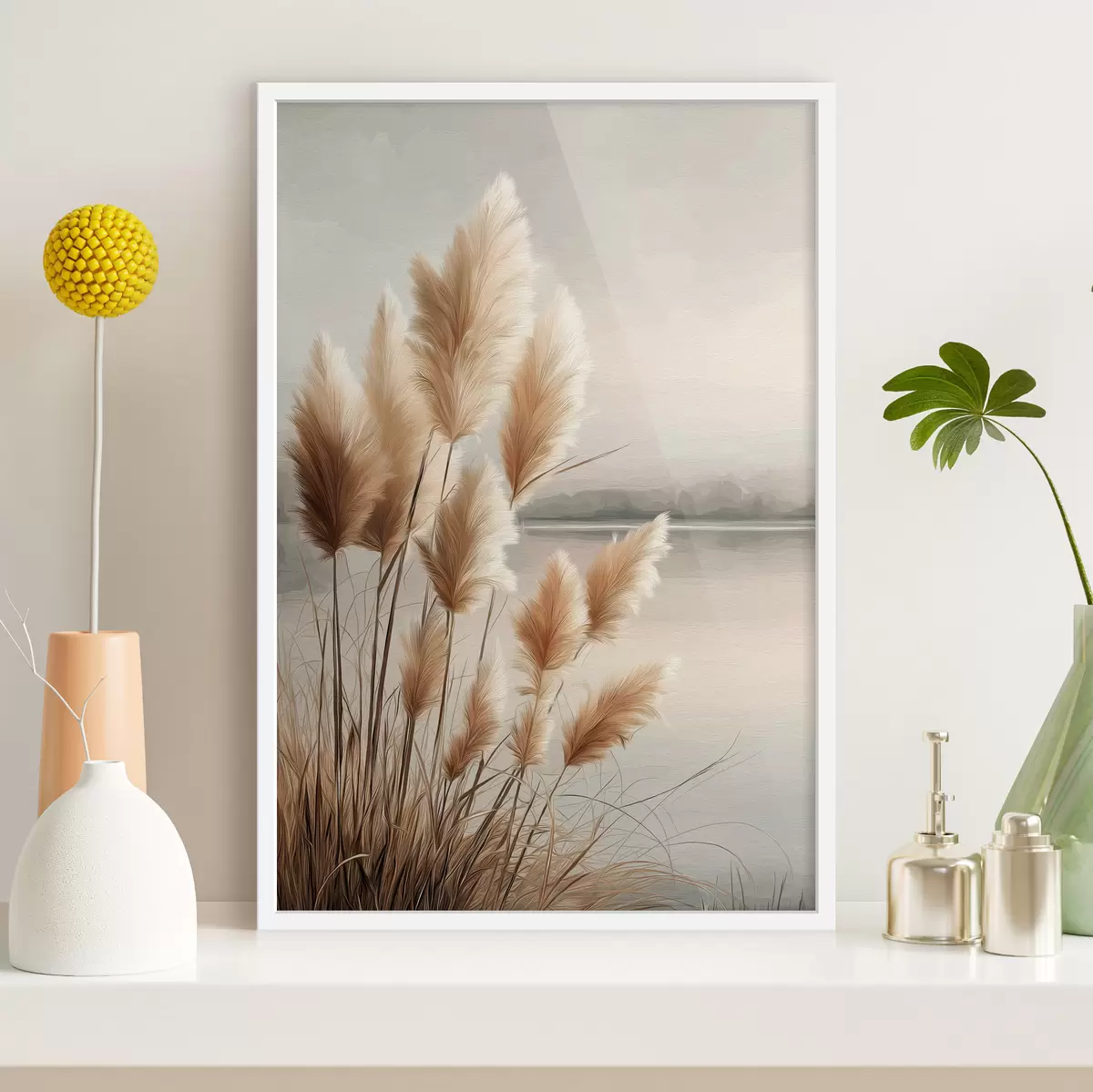 Poster Pampasgras am Fluss f49925