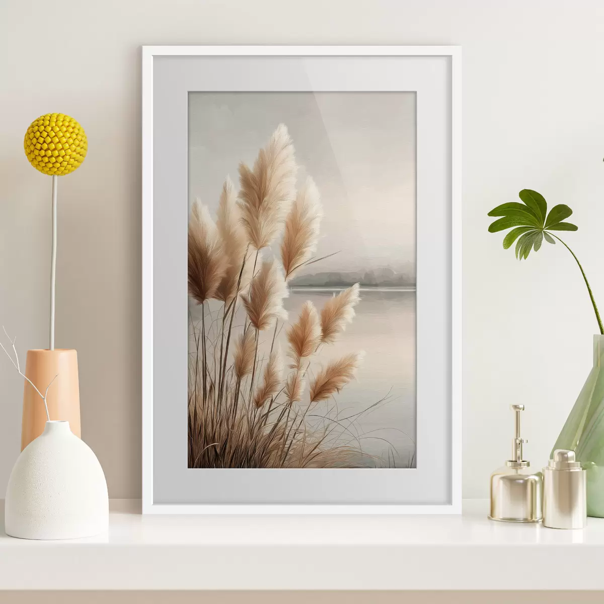 Poster Pampasgras am Fluss f49925