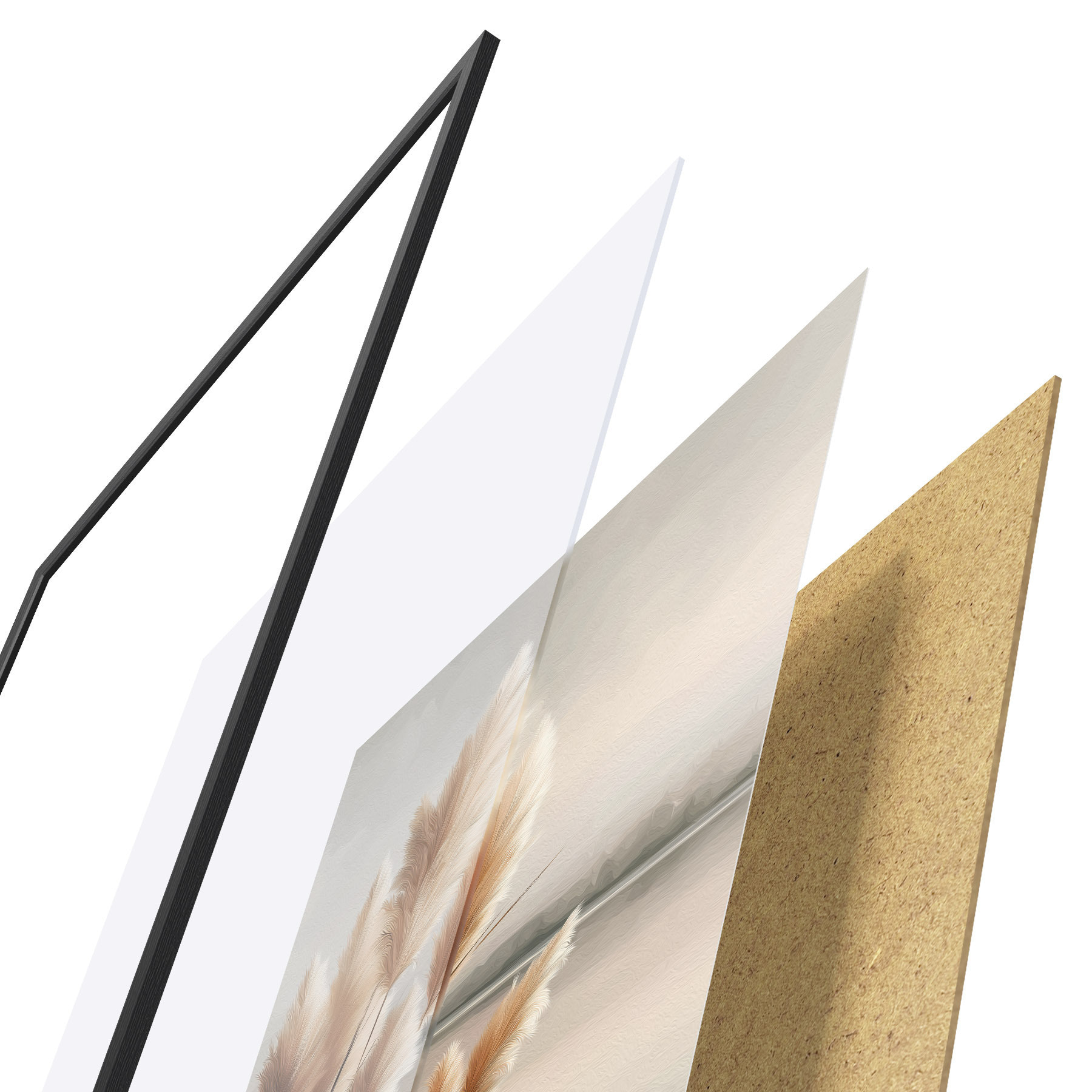 Poster Pampasgras am Fluss f49925