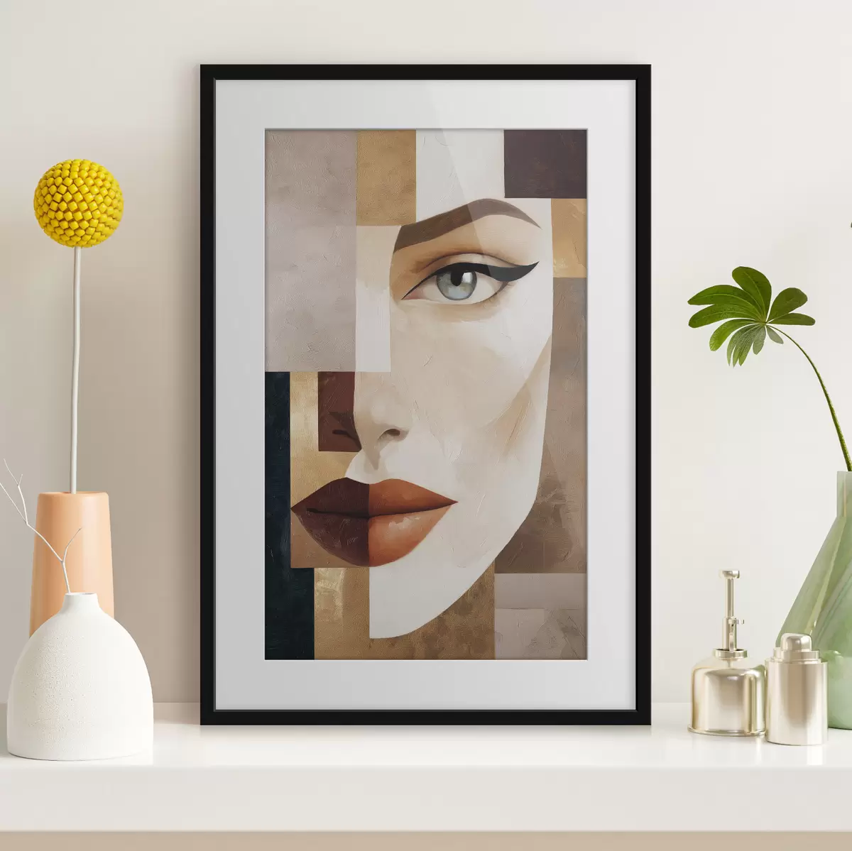 Poster Ein abstraktes Gesicht f49934