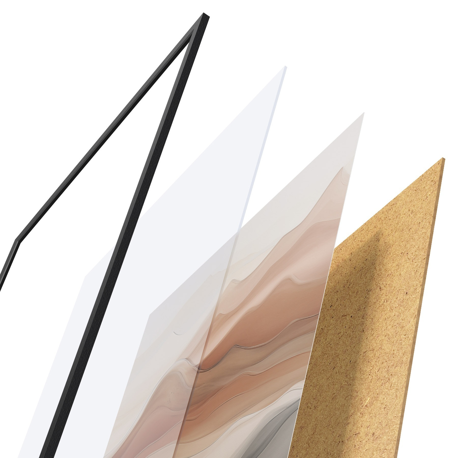 Poster Neutrale Abstraktion f49997