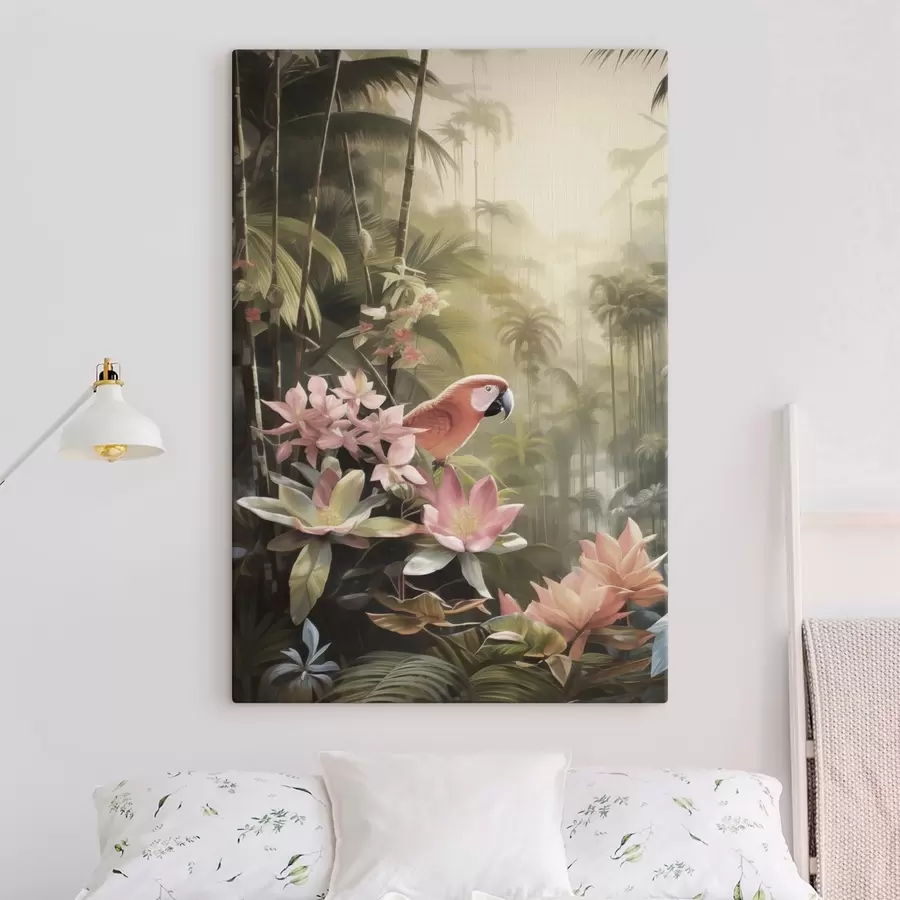 Wandbilder Flamingo in den Tropen s50026
