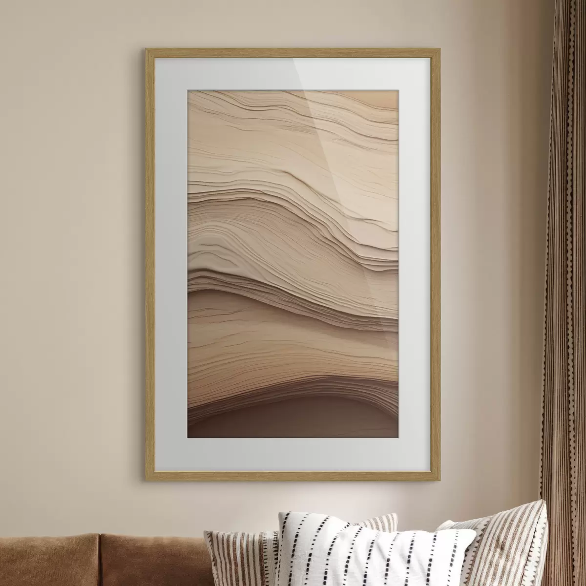 Poster Beige Abstraktion f50023