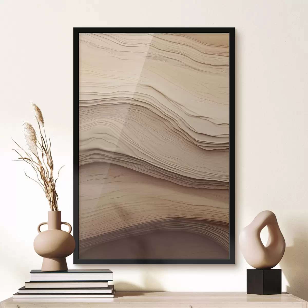 Poster Beige Abstraktion f50023