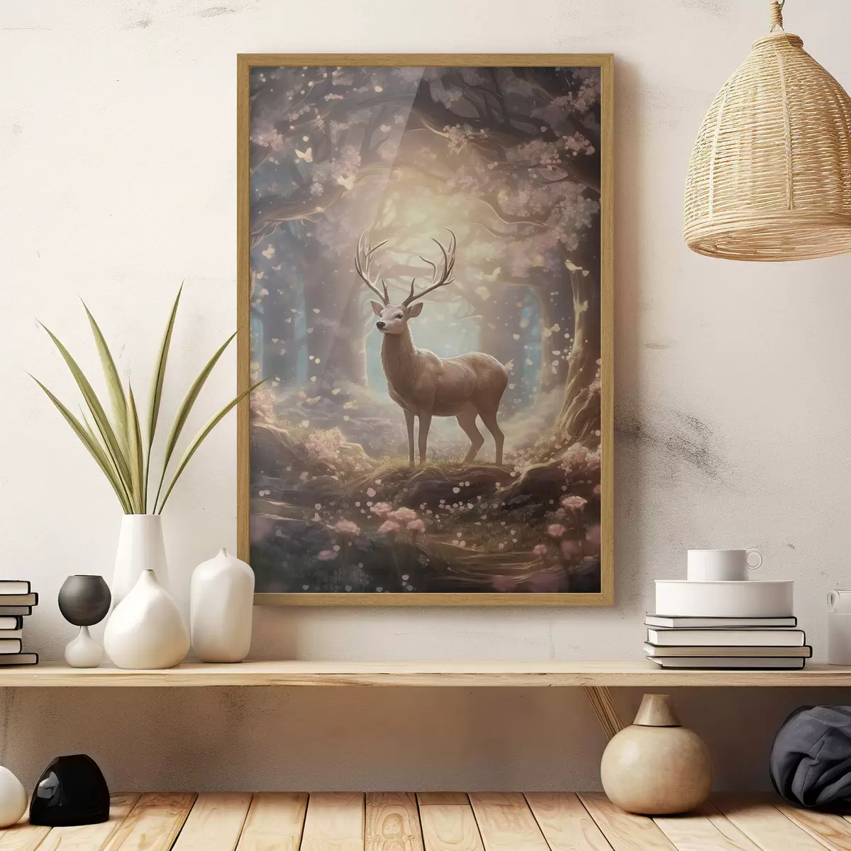 Poster Hirsche im Wald f50028