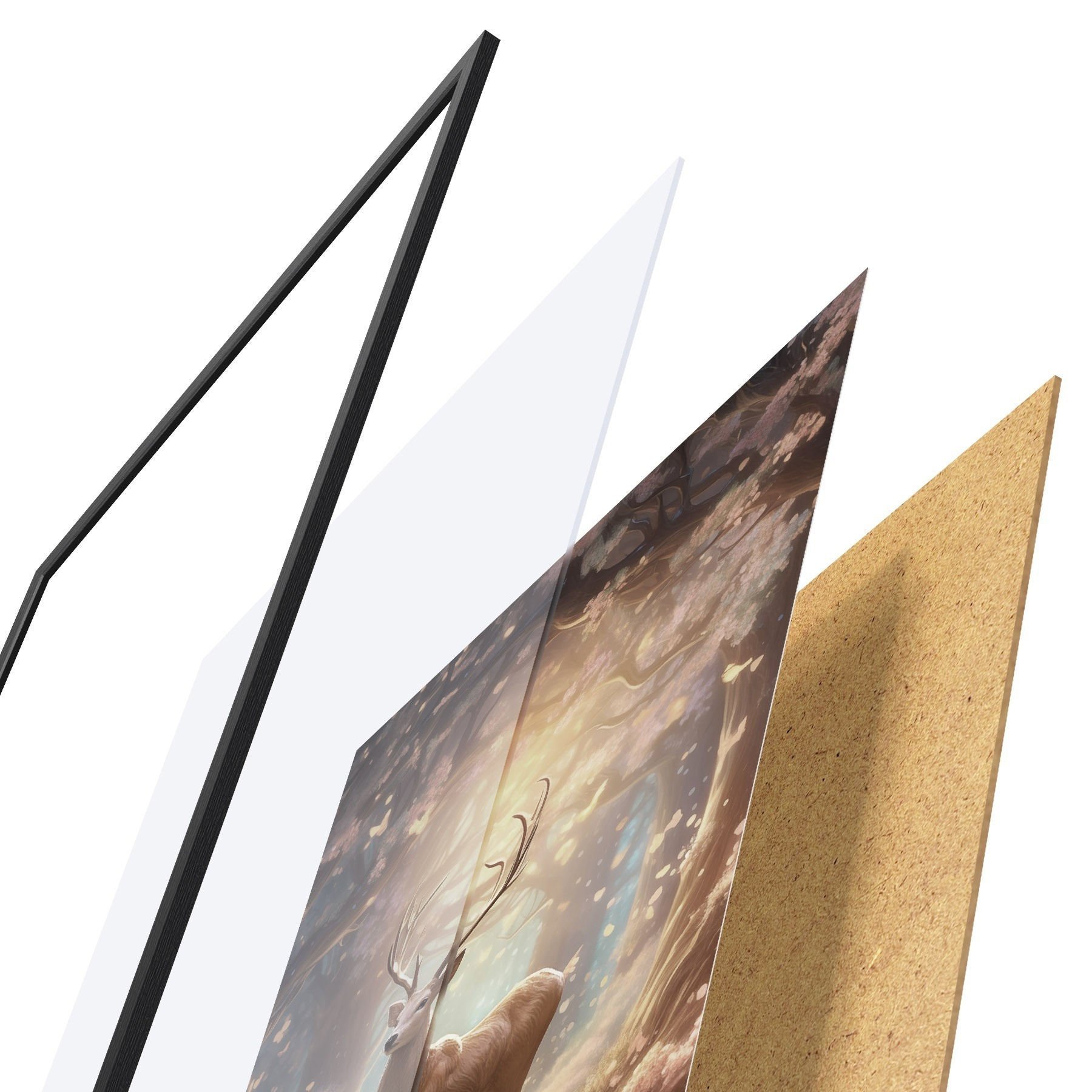 Poster Hirsche im Wald f50028