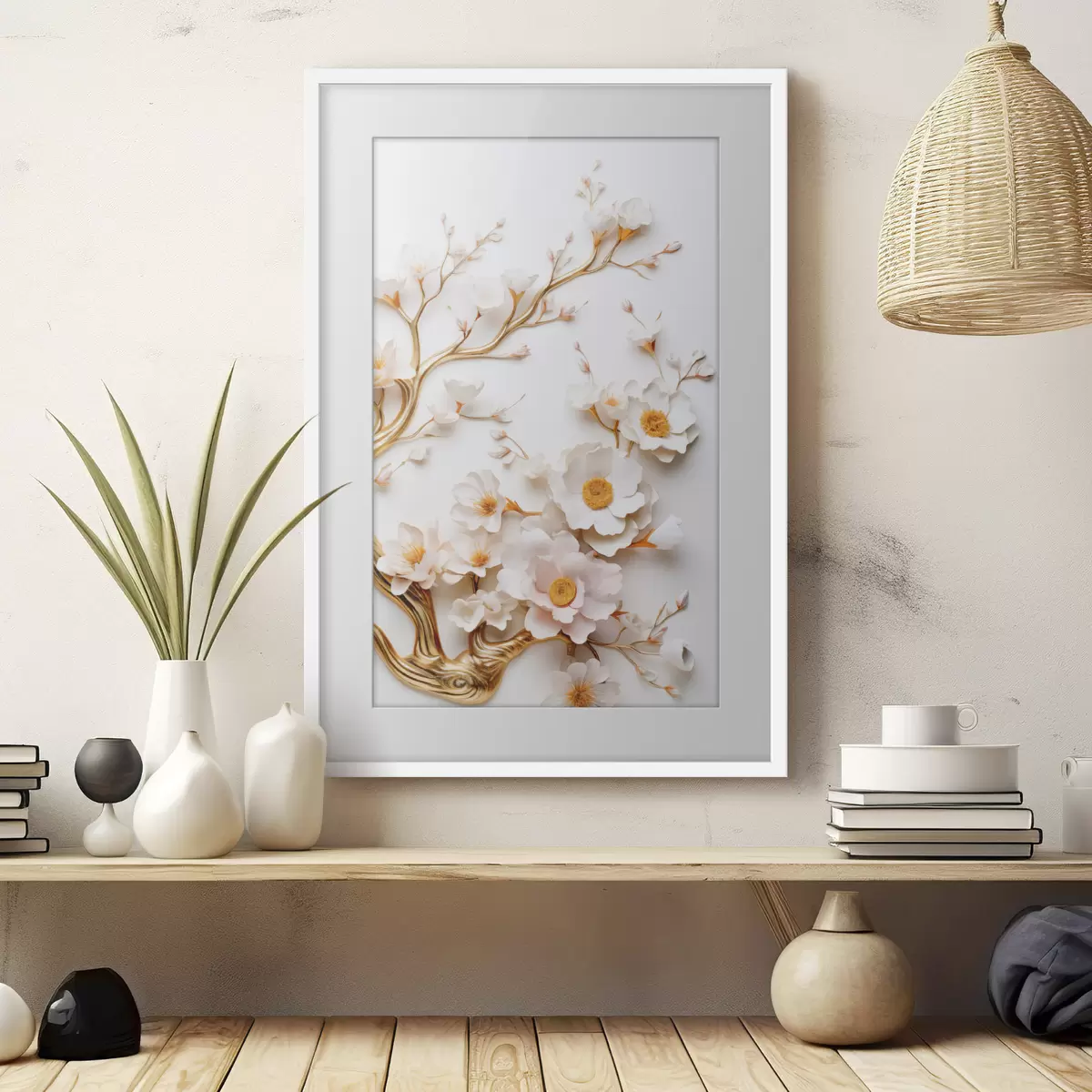 Poster Weiße Magnolien f50033