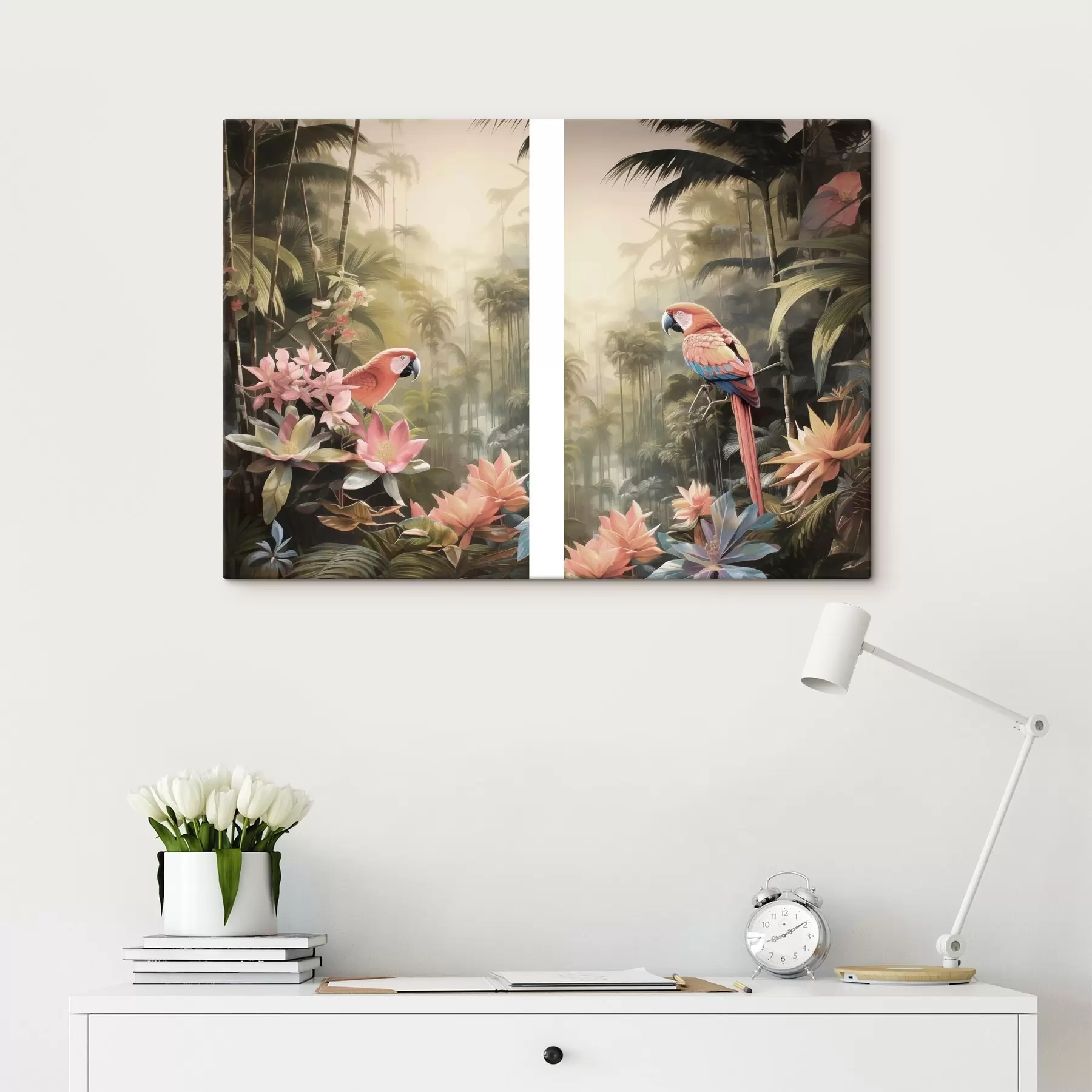 Wandbilder Tropische Flamingos m30771