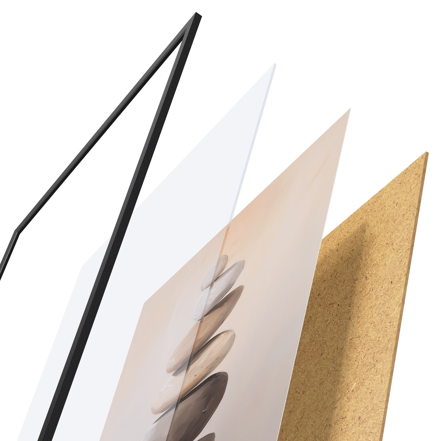 Poster Steine, Malereiimitation f50060