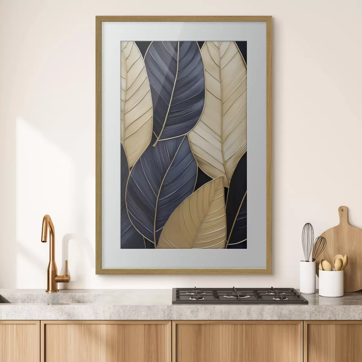 Poster Blätter Nachahmung Malerei f50061