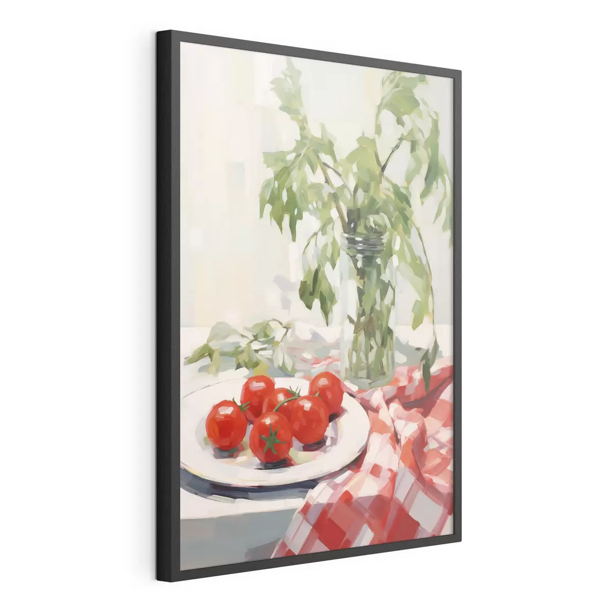 Poster Tomaten auf einem Teller, Gemäldeimitation f50064