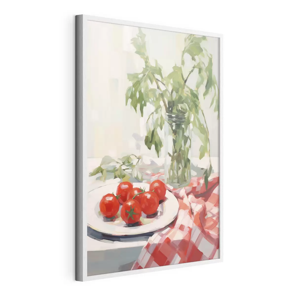 Poster Tomaten auf einem Teller, Gemäldeimitation f50064