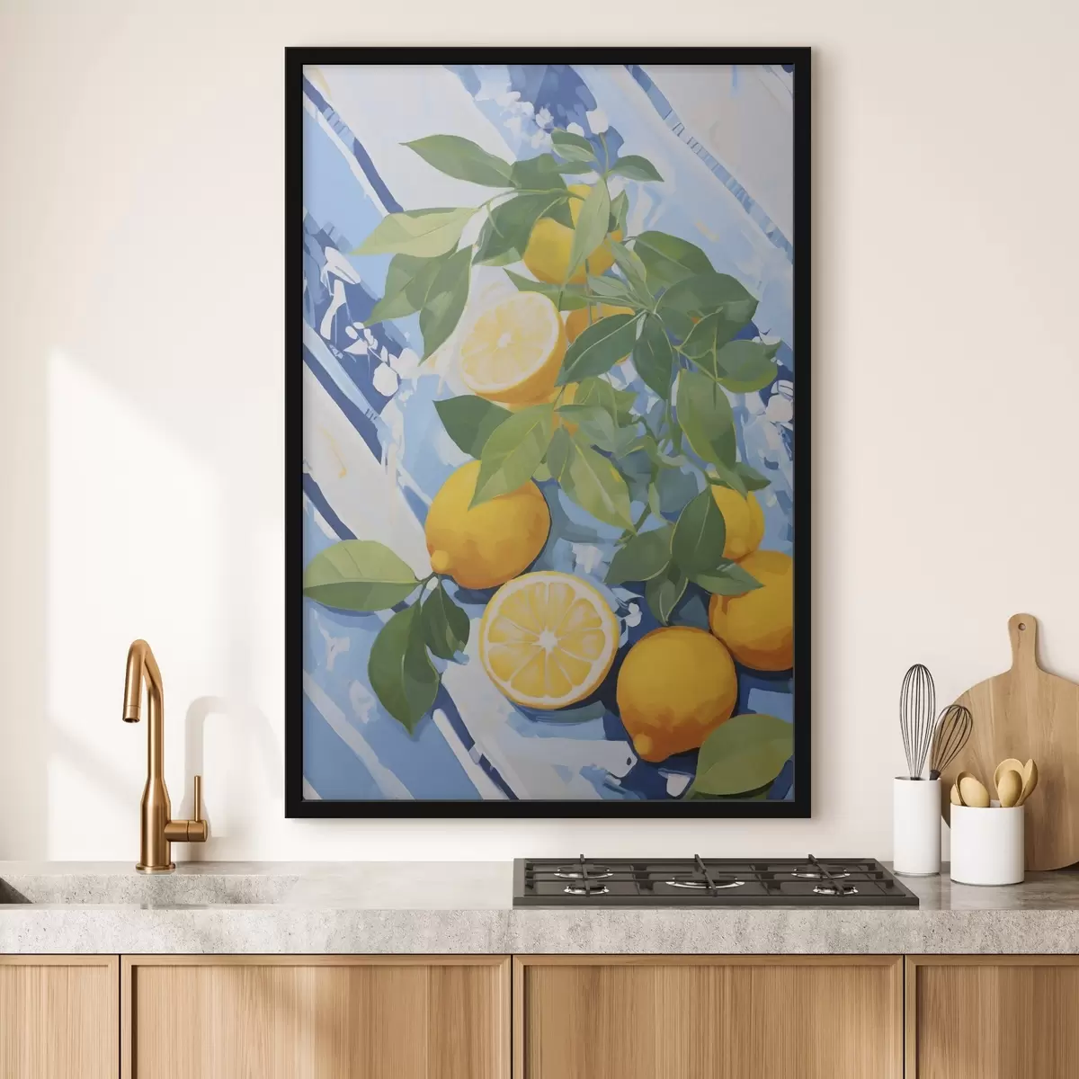 Poster Zitronen, Malerei-Imitation f50066