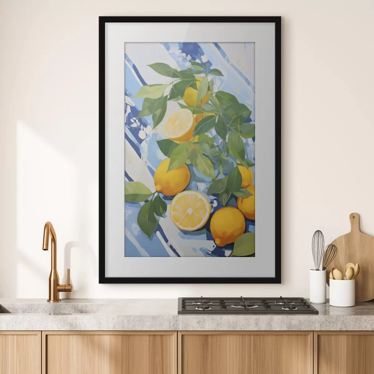 Poster Zitronen, Malerei-Imitation f50066