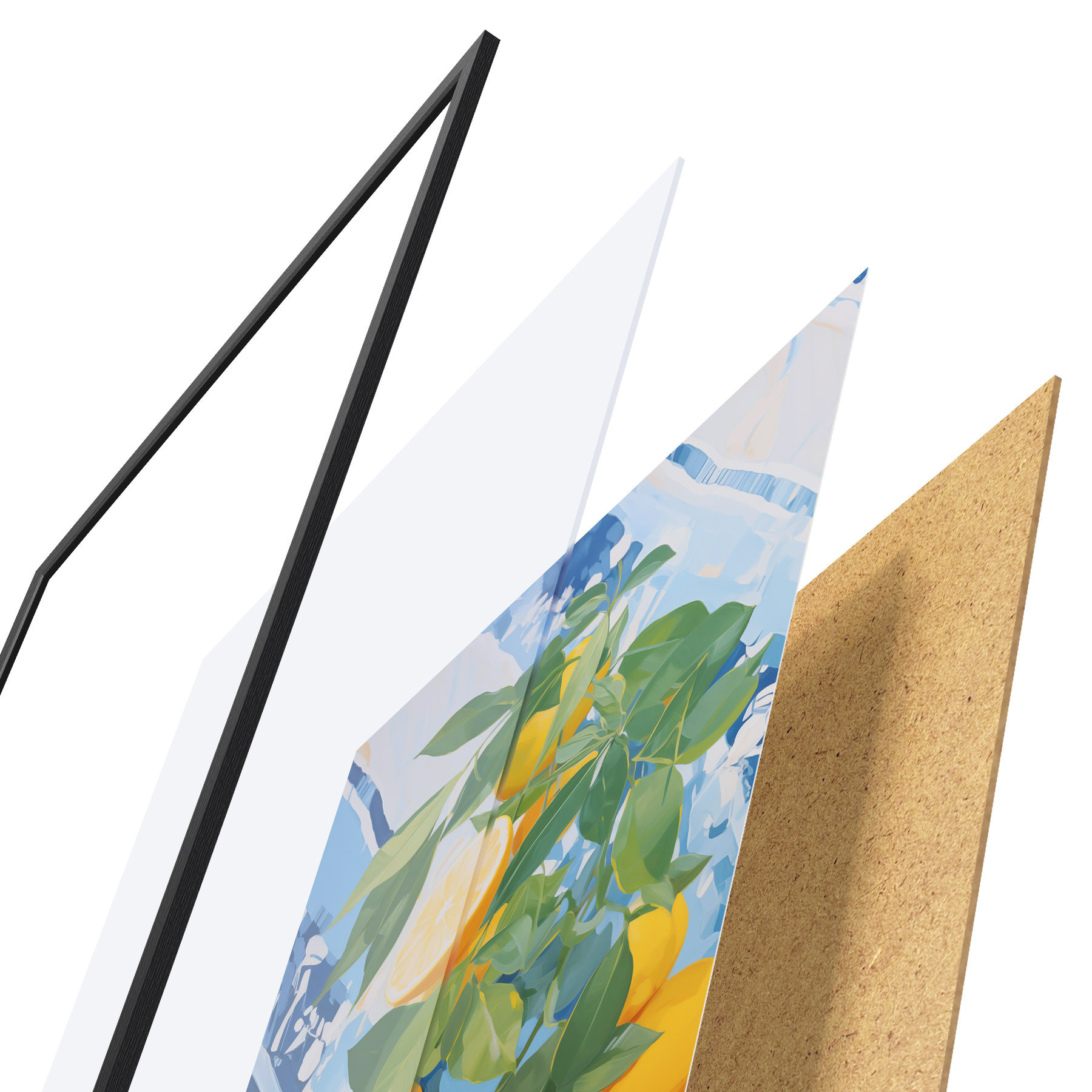 Poster Zitronen, Malerei-Imitation f50066