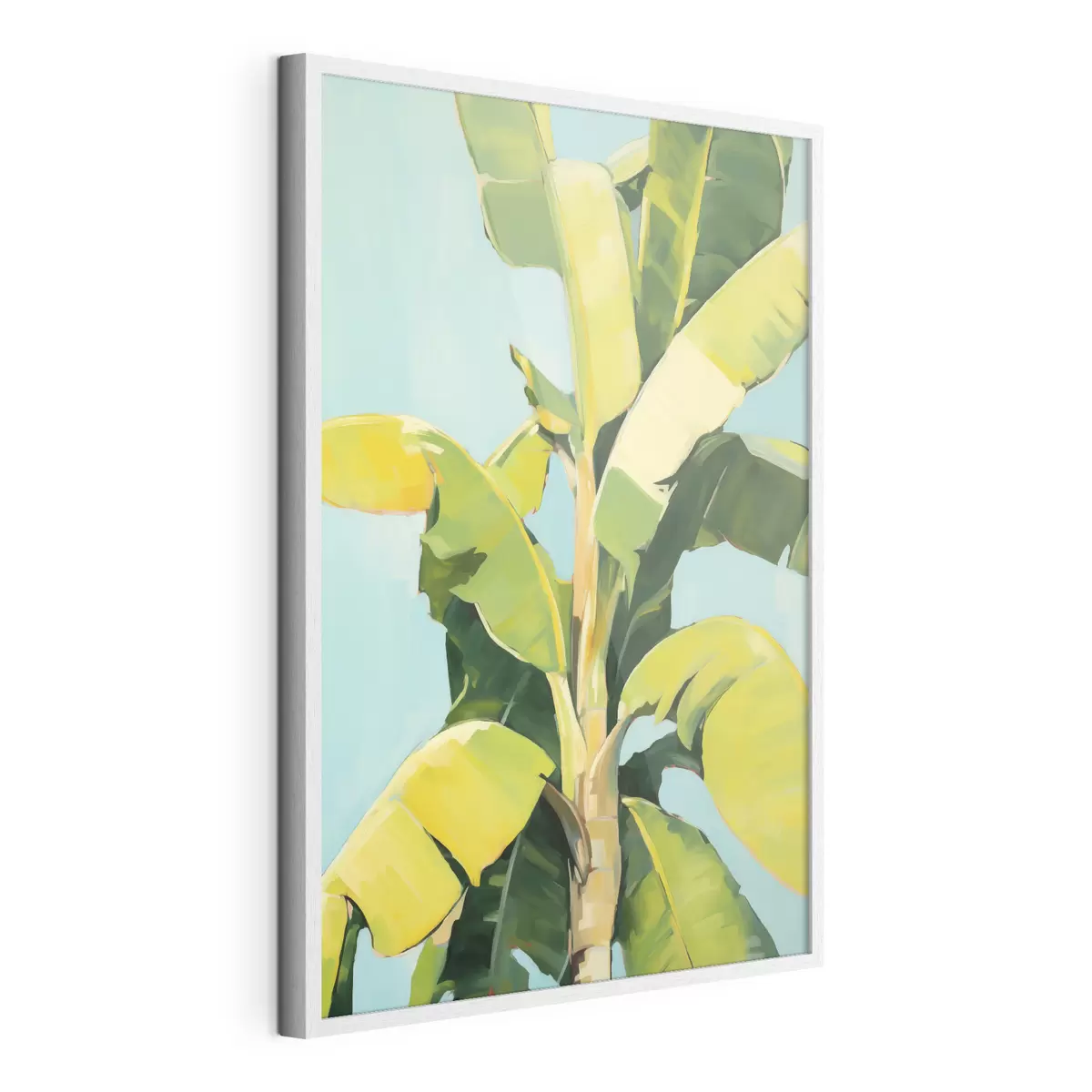Poster Blätter einer Bananenpalme, Imitationsgemälde f50070