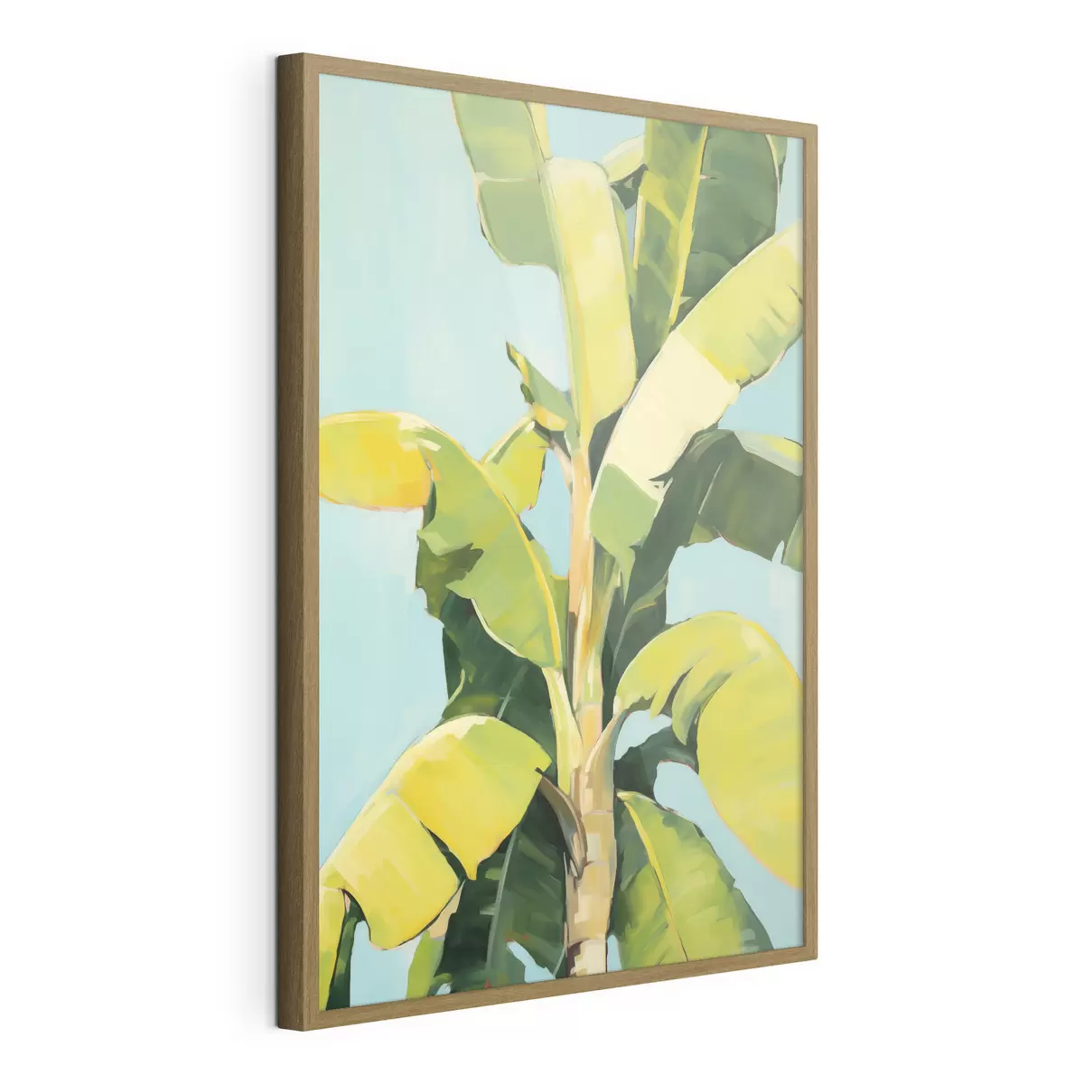 Poster Blätter einer Bananenpalme, Imitationsgemälde f50070