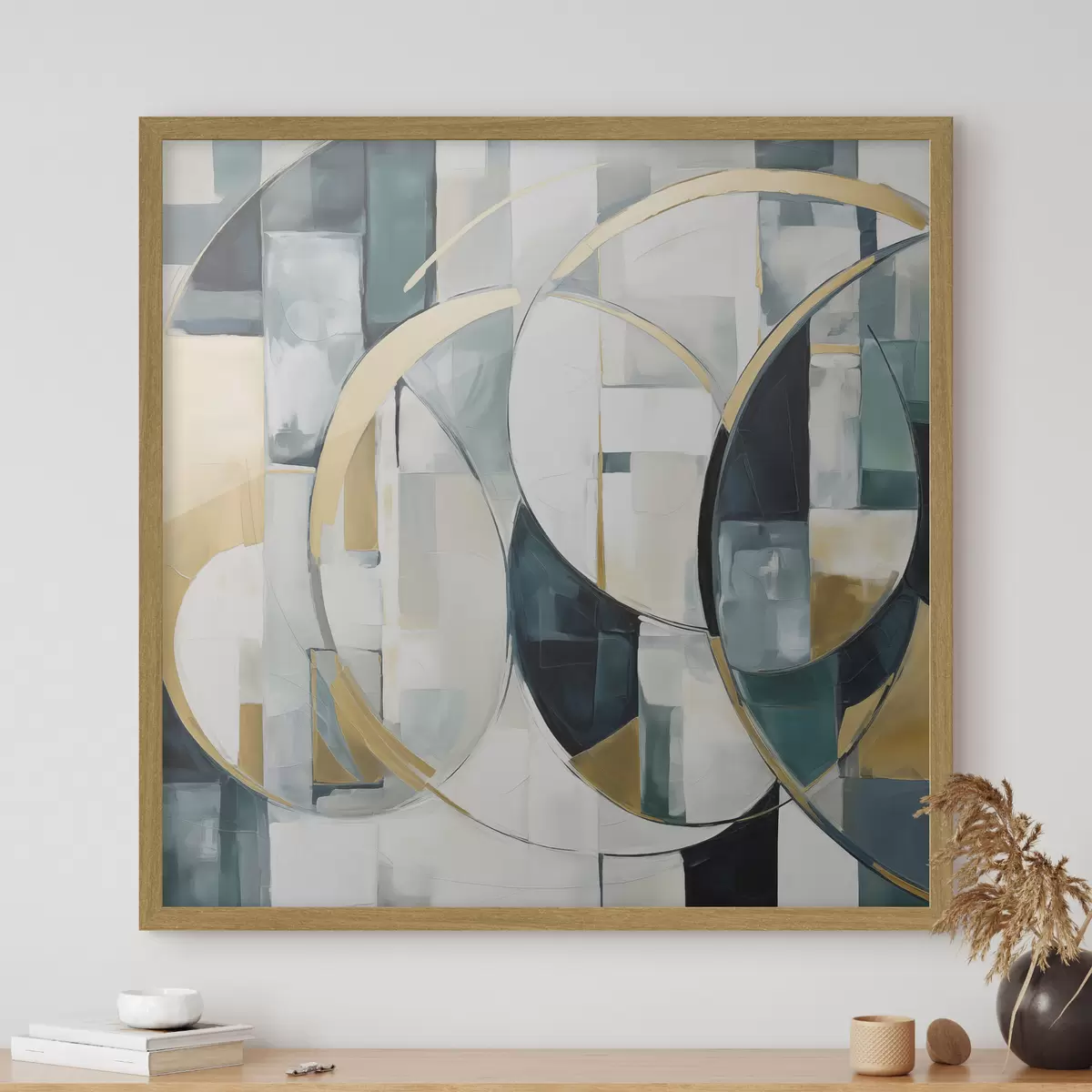 Poster Chaotische Abstraktion, Nachahmung der Malerei f50073