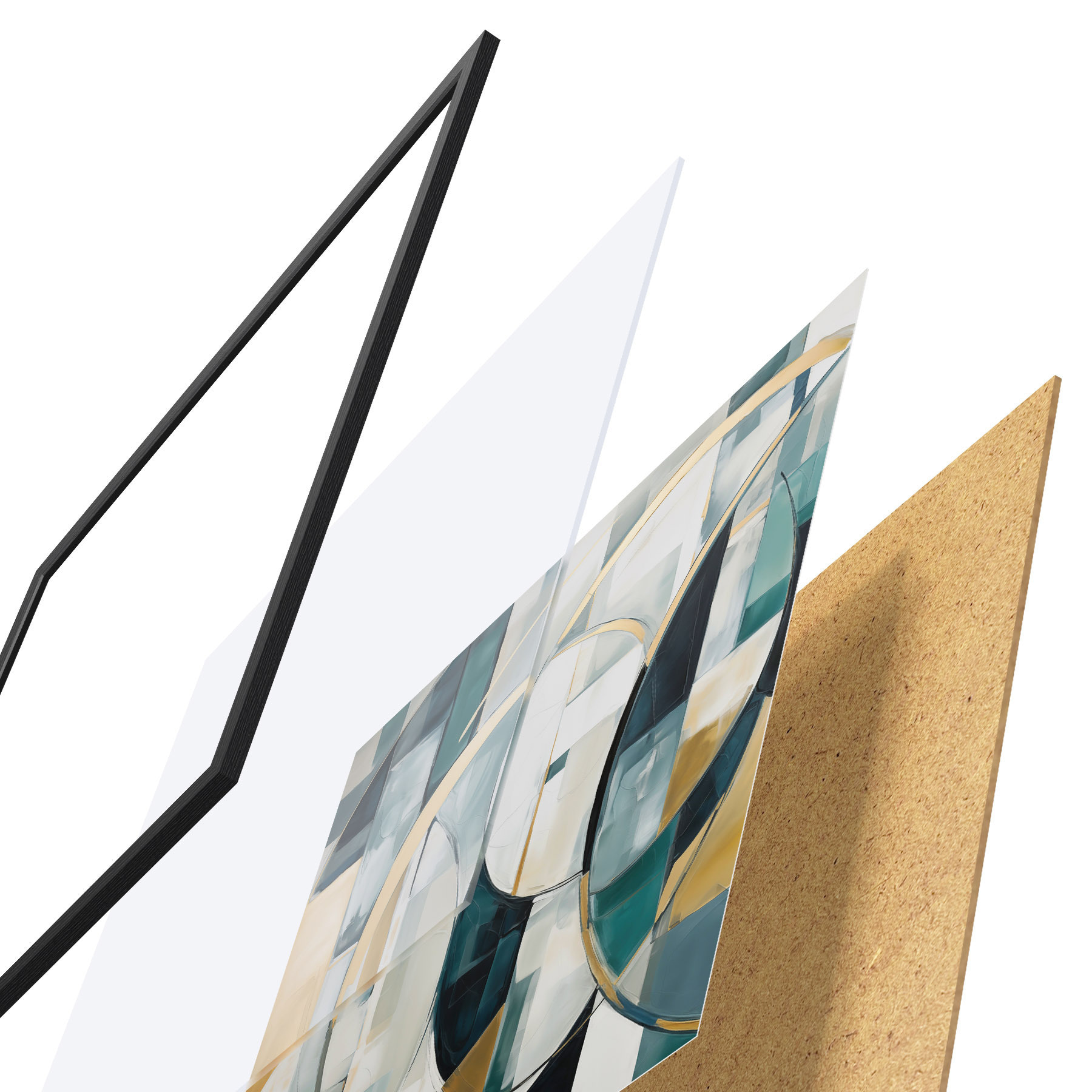 Poster Chaotische Abstraktion, Nachahmung der Malerei f50073