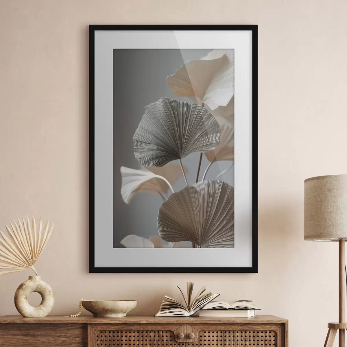 Poster Zierblätter in Fächerform f49971