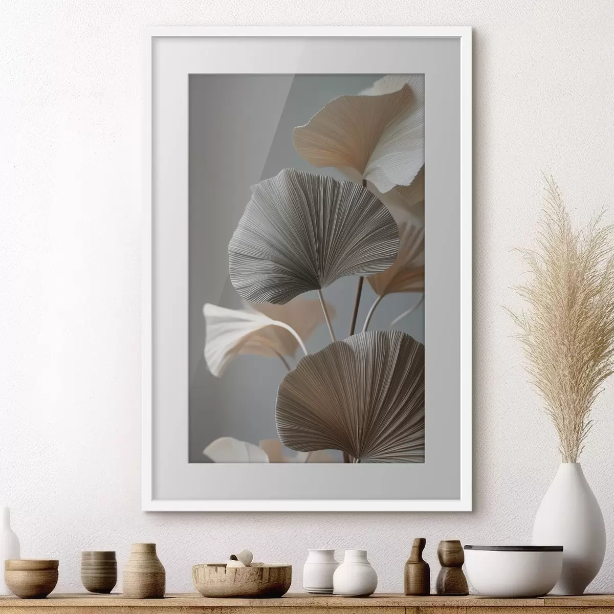 Poster Zierblätter in Fächerform f49971