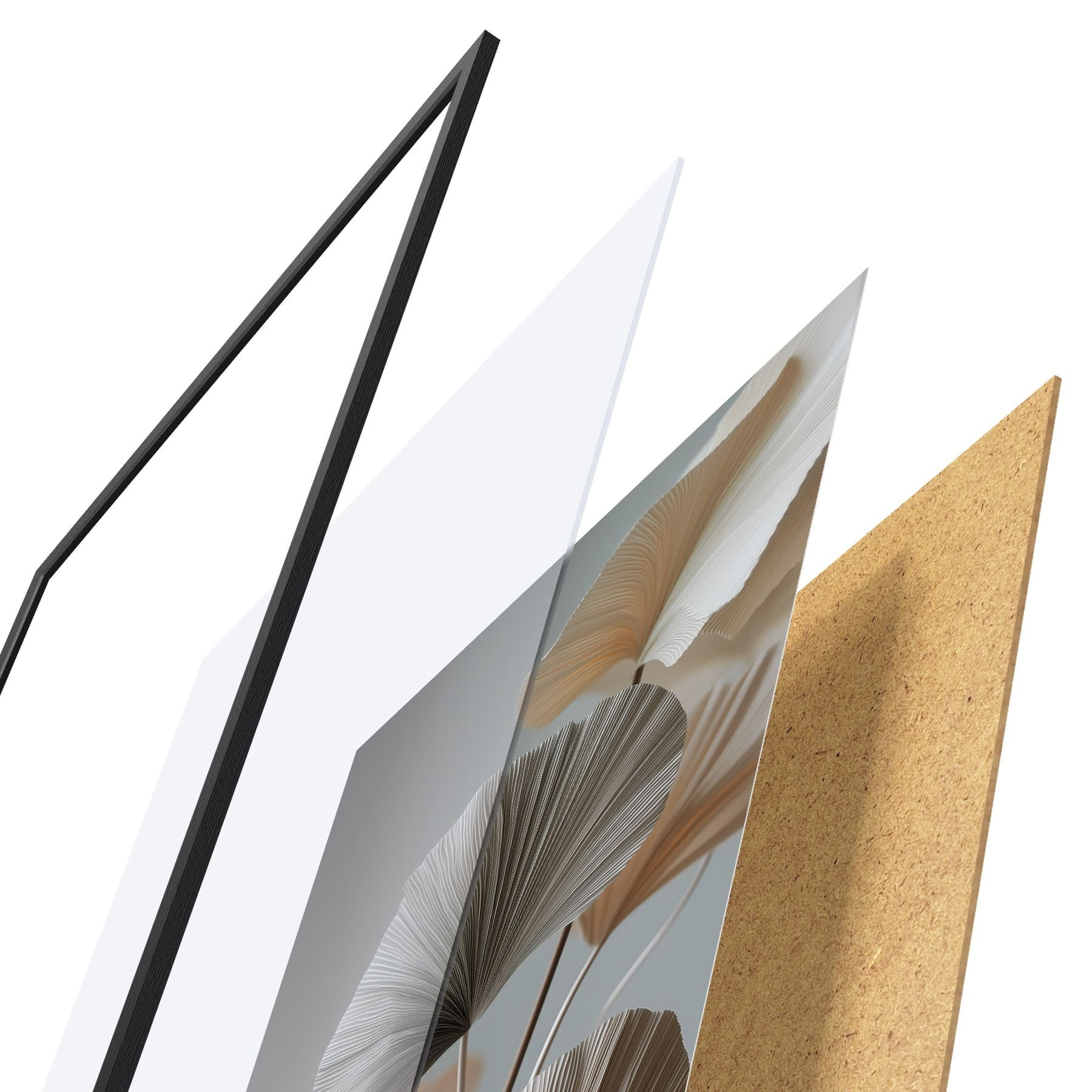 Poster Zierblätter in Fächerform f49971