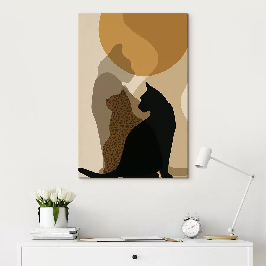 Wandbilder Schatten von Katzen s50103