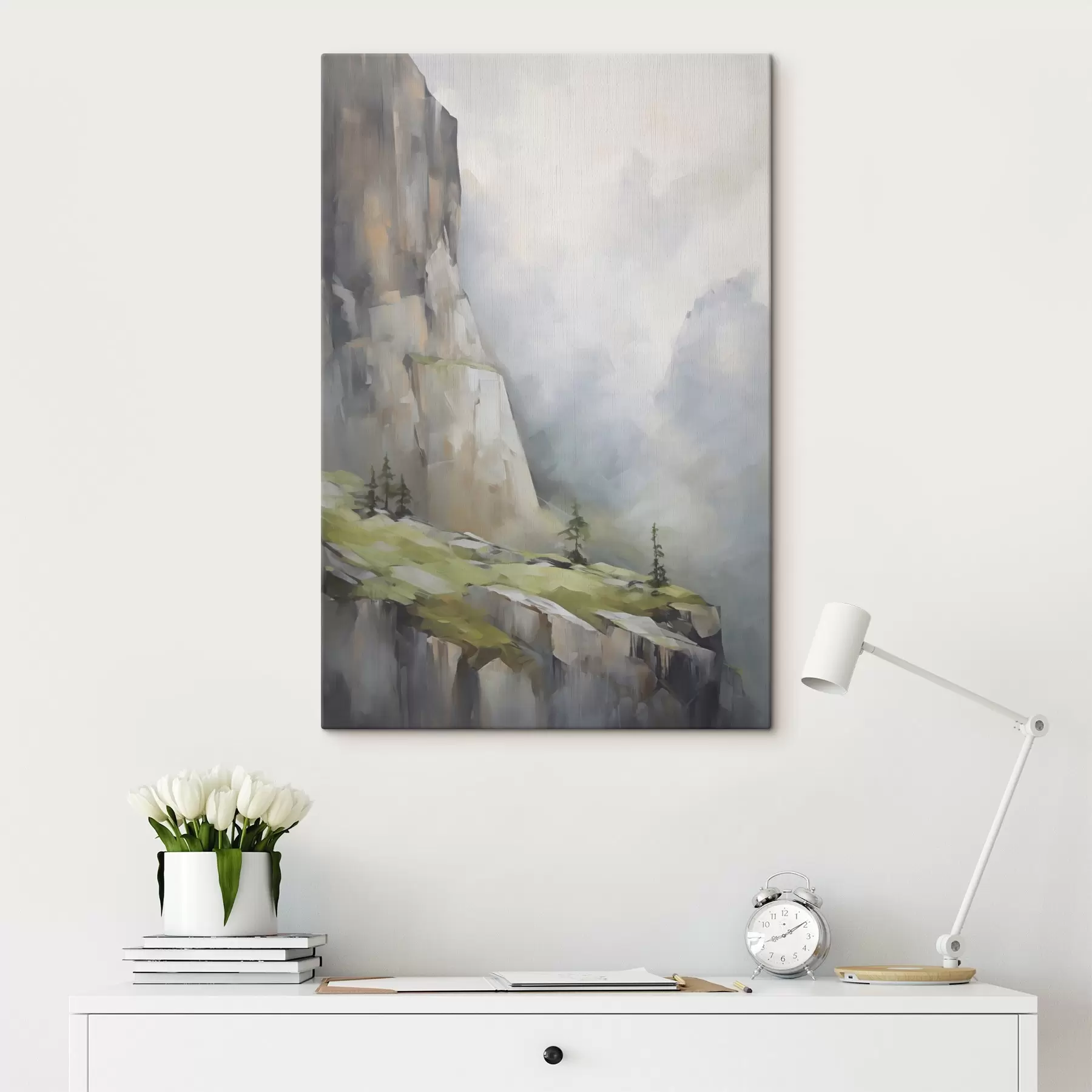 Wandbilder Berglandschaft, Nachbildung eines Gemäldes s50135