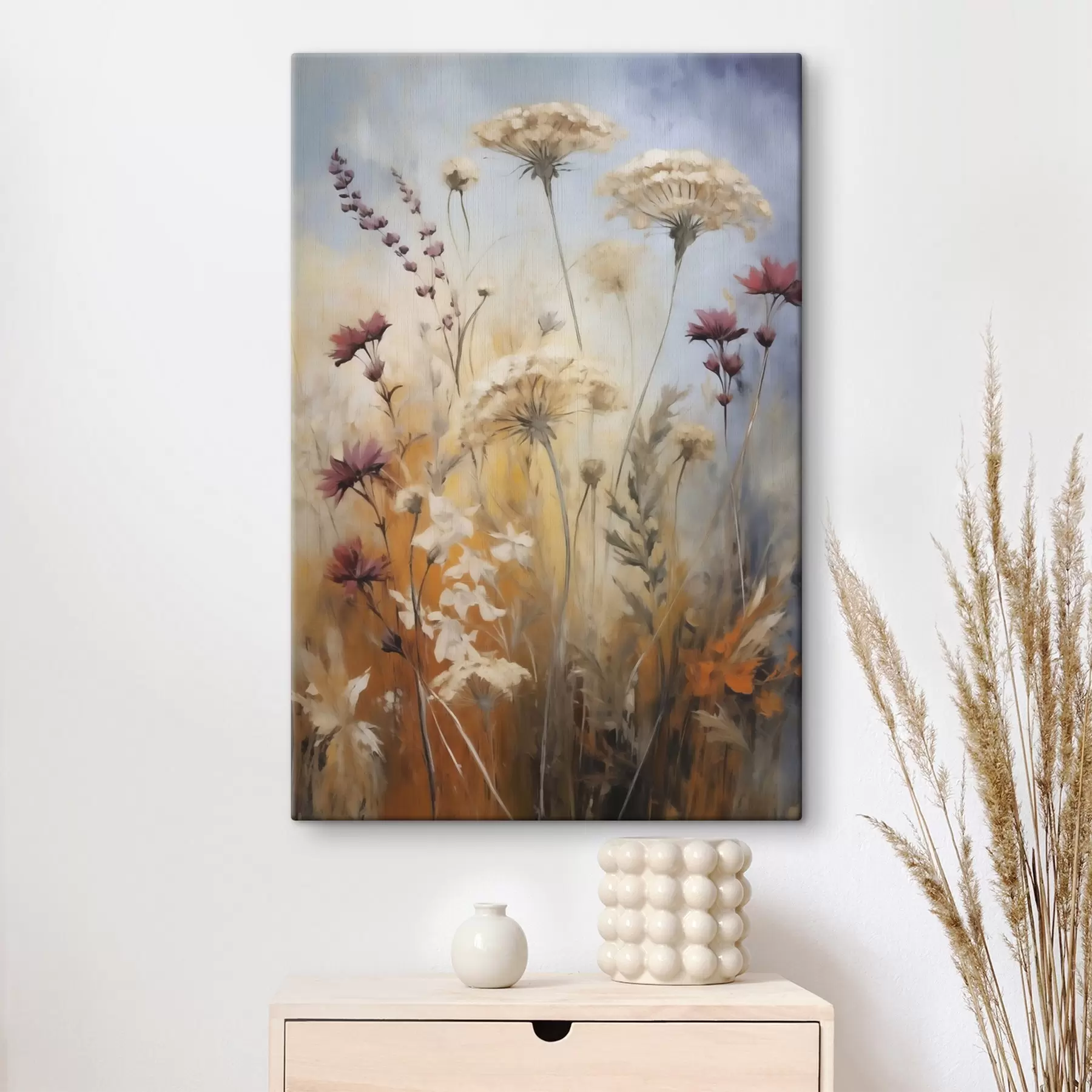Wandbilder Wildblumen und Gräser, Nachbildung eines Gemäldes s50144